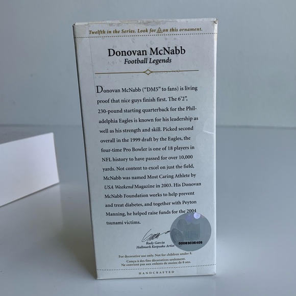 Hallmark Keepsake‎ NFL Football Legend Donovan McNabb 2006 ornament. - Picture 6 of 12